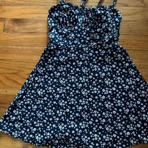 Hollister Kids Floral Dress - Black and White